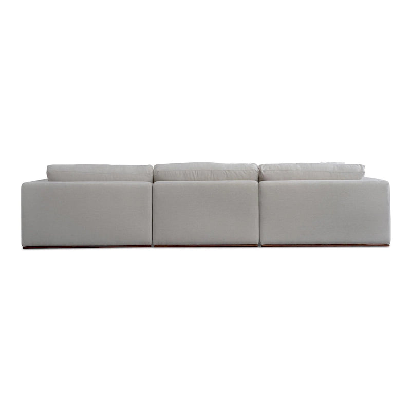 Canapé modulaire avec base en bois d'hévéa - 136,2L x 41P x 23,6H
