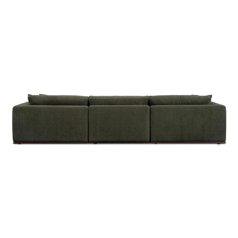 Canapé modulaire avec base en bois d'hévéa - 136,2L x 41P x 23,6H