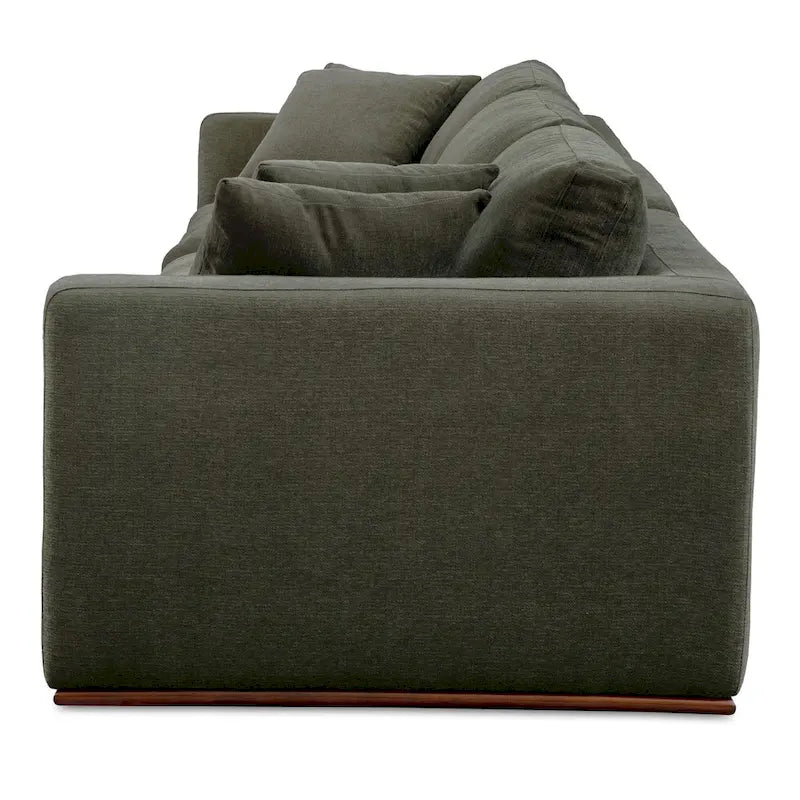 Canapé modulaire avec base en bois d'hévéa - 136,2L x 41P x 23,6H