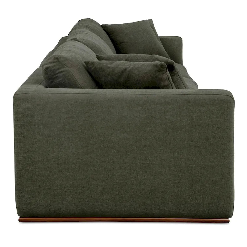 Canapé modulaire avec base en bois d'hévéa - 136,2L x 41P x 23,6H