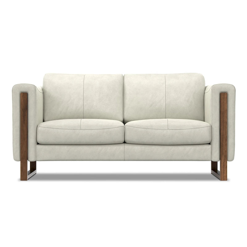 Canapé moderne contemporain de 157 cm de large en cuir véritable