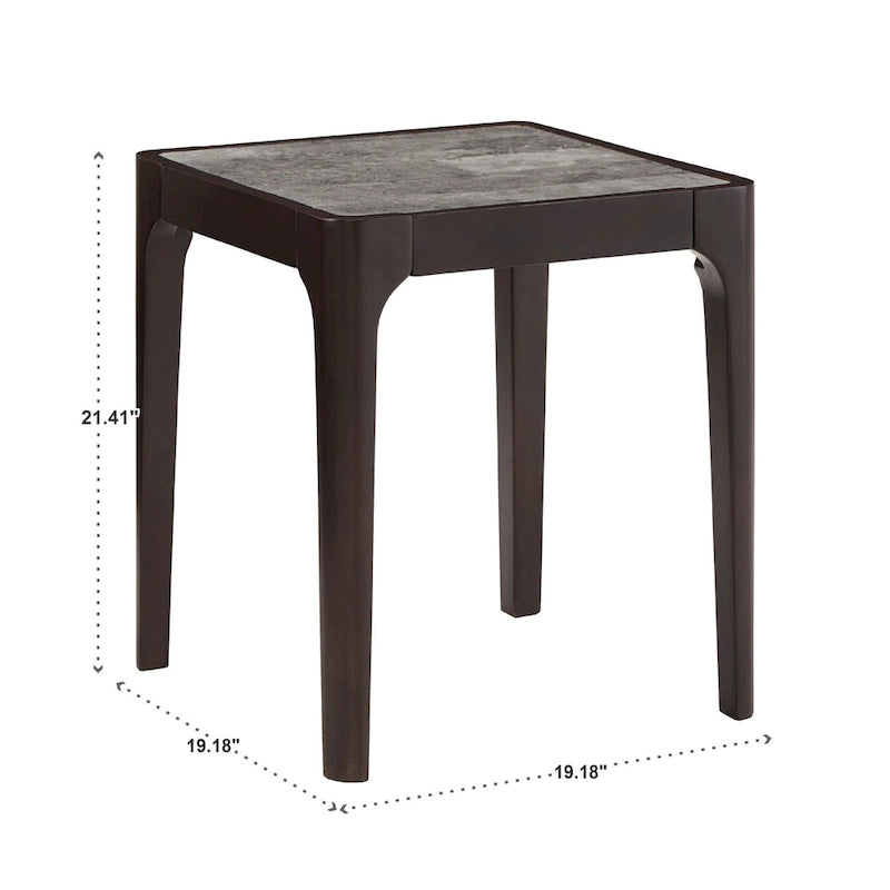 Table d'appoint avec plateau en faux marbre