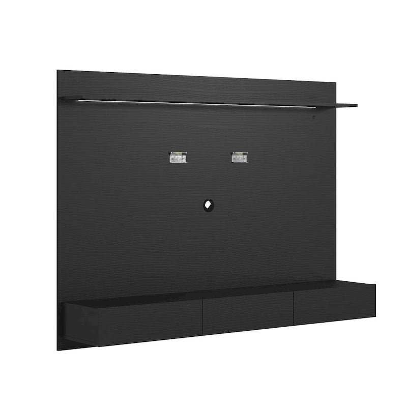Meuble TV mural avec panneau flottant, console multimédia pour téléviseurs 70 pouces