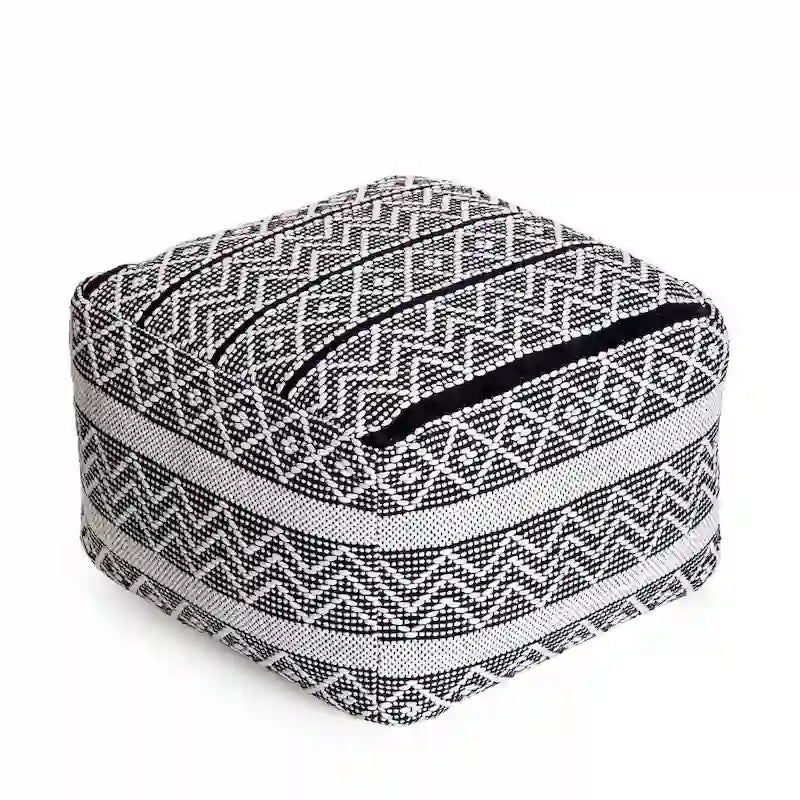 Pouf-ottoman carré de 22 pouces