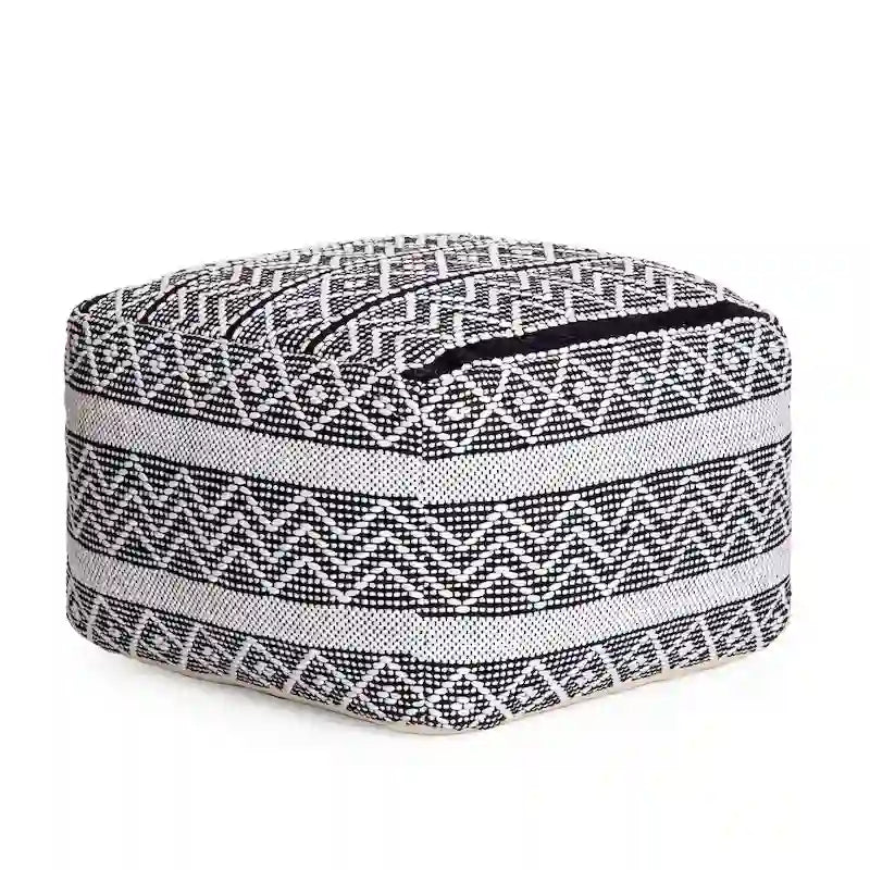 Pouf-ottoman carré de 22 pouces