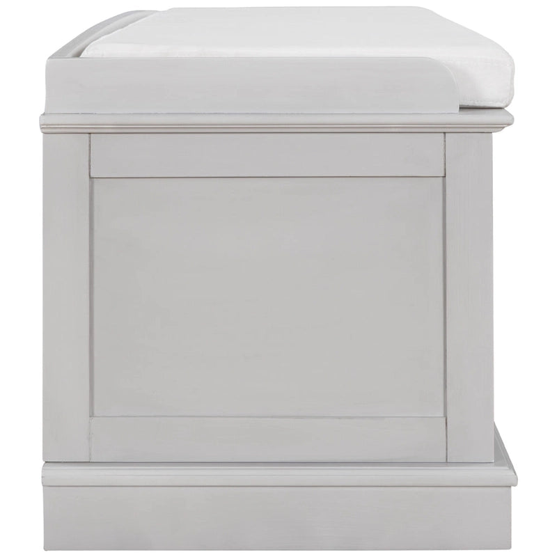 Banc de rangement avec 4 portes et étagères réglables