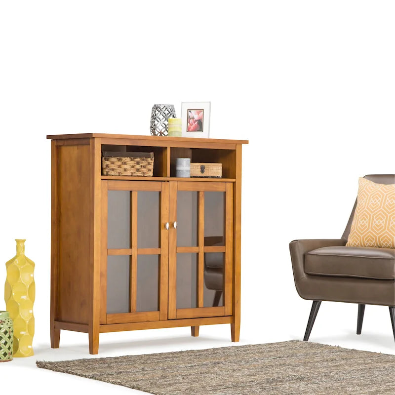 Meuble de rangement pour médias en bois - 39Lx16Px42H