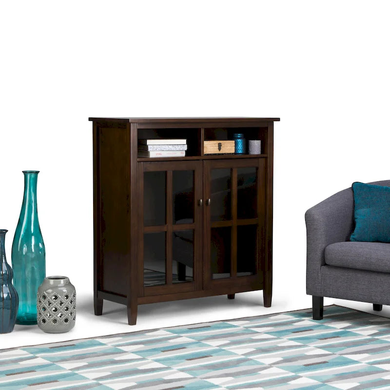 Meuble de rangement pour médias en bois - 39Lx16Px42H