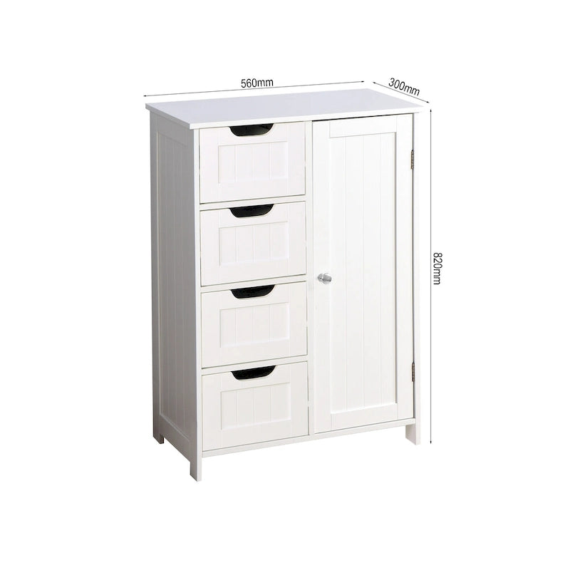 Meuble bas avec étagère réglable et tiroirs