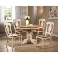 Antique Caramel/Biscotti Round 5-Piece Dining Set