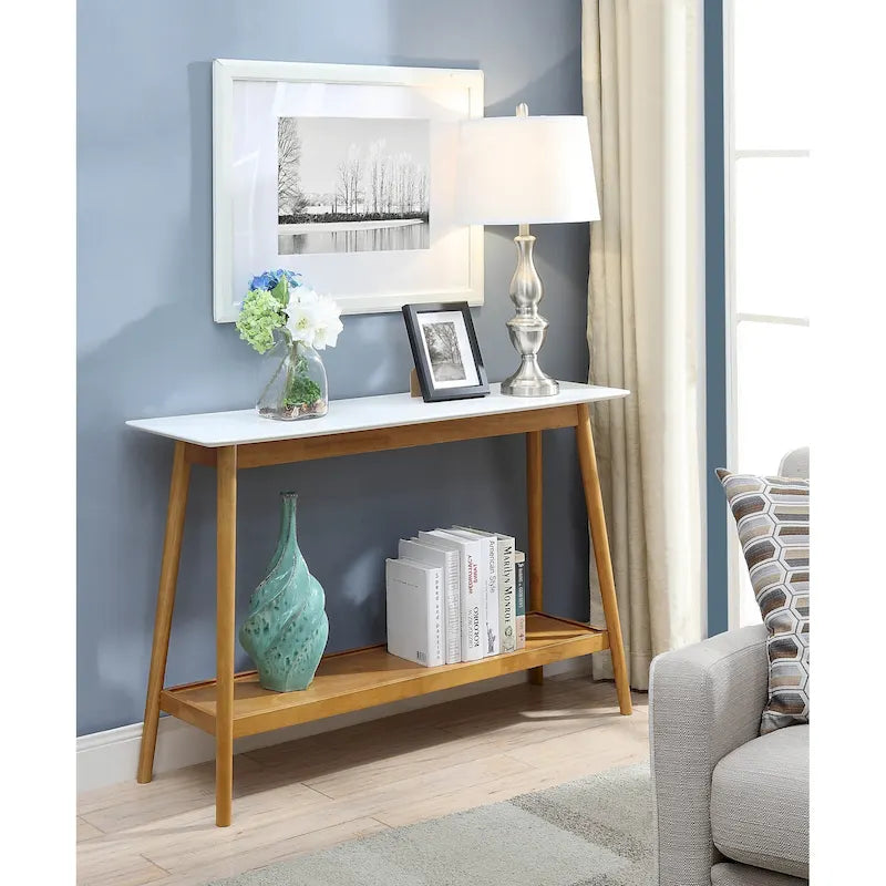 Console Table Mid-Century Laqué Brillant