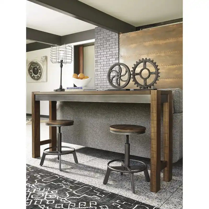 Longue table de comptoir