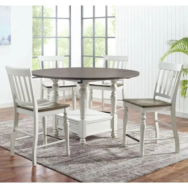 Steve Silver Jillian Counter Height Drop Leaf 5-Piece Dining Set