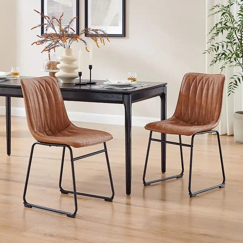 Chaise de salle à manger en similicuir