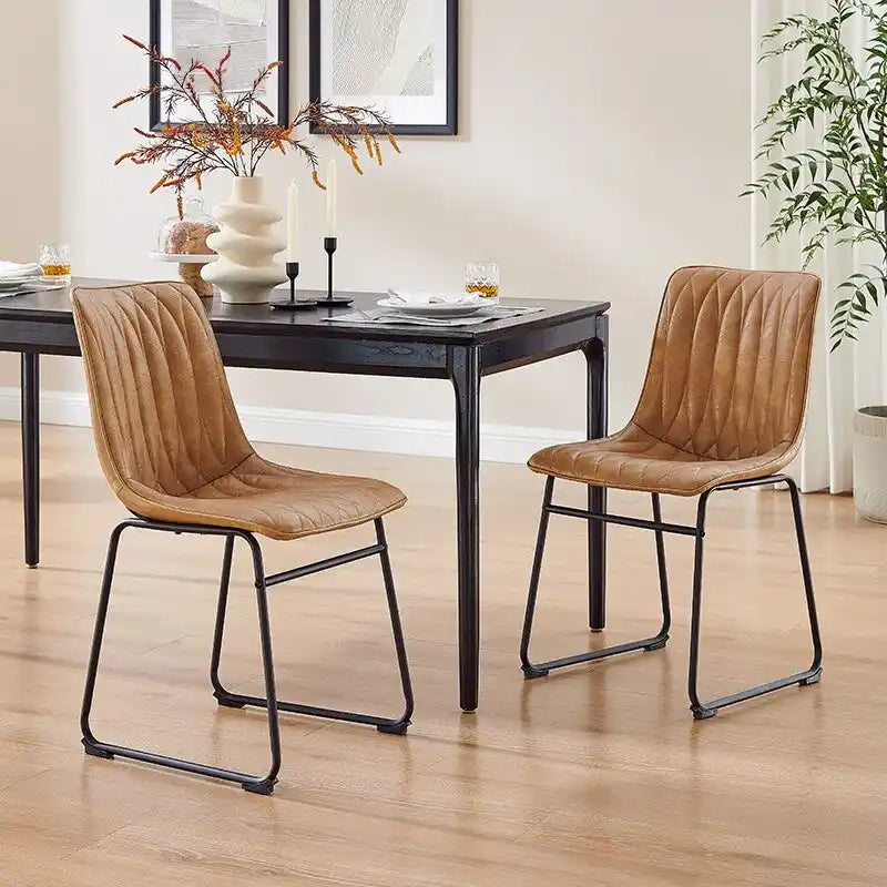 Chaise de salle à manger en similicuir