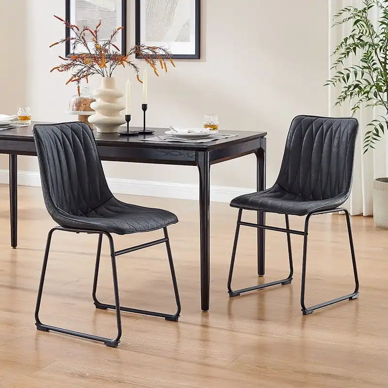 Chaise de salle à manger en similicuir
