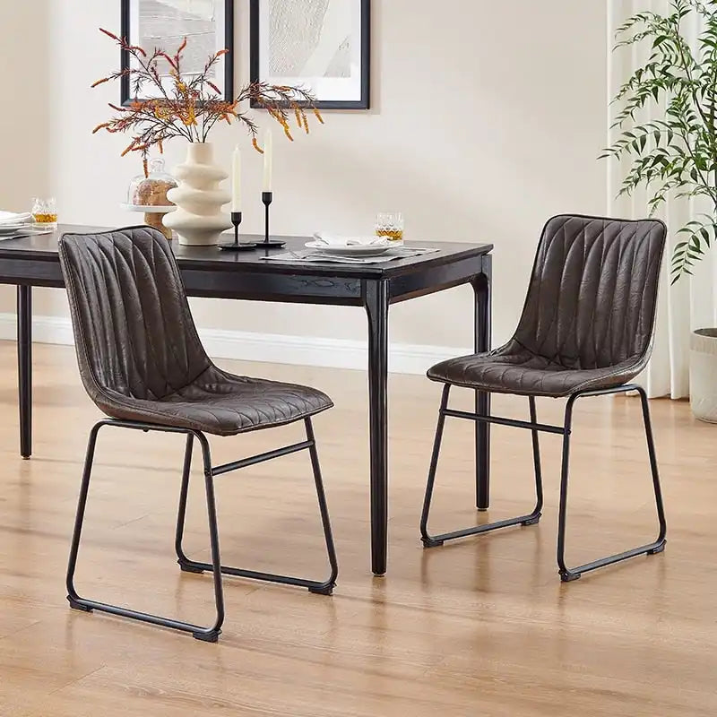 Chaise de salle à manger en similicuir