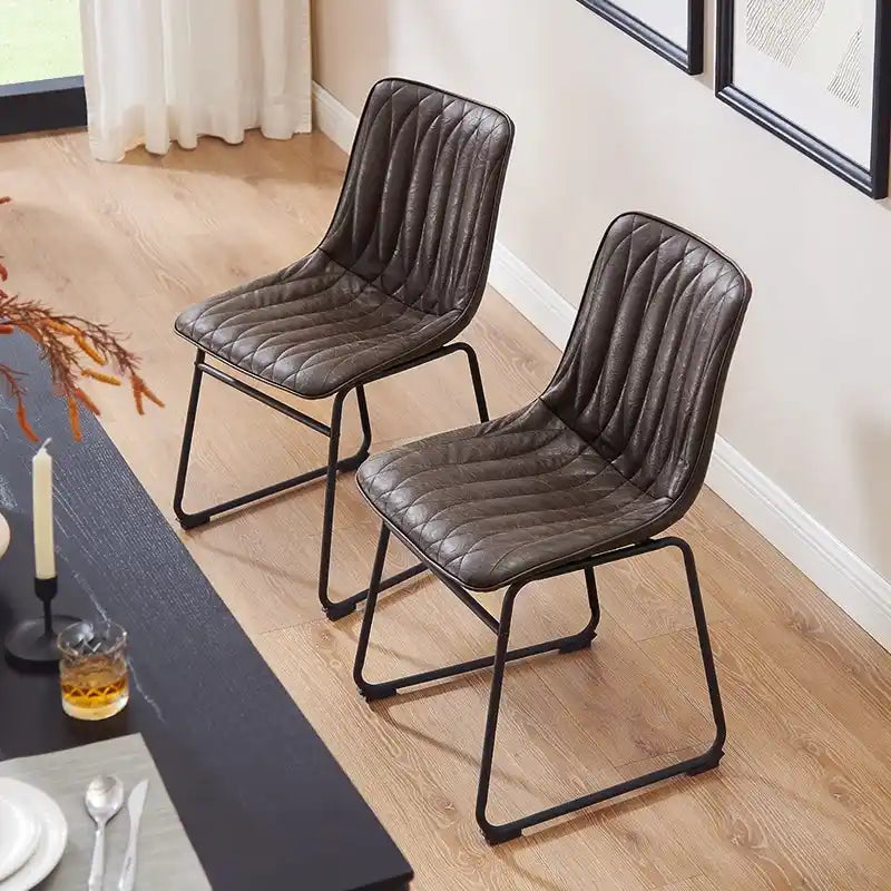 Chaise de salle à manger en similicuir