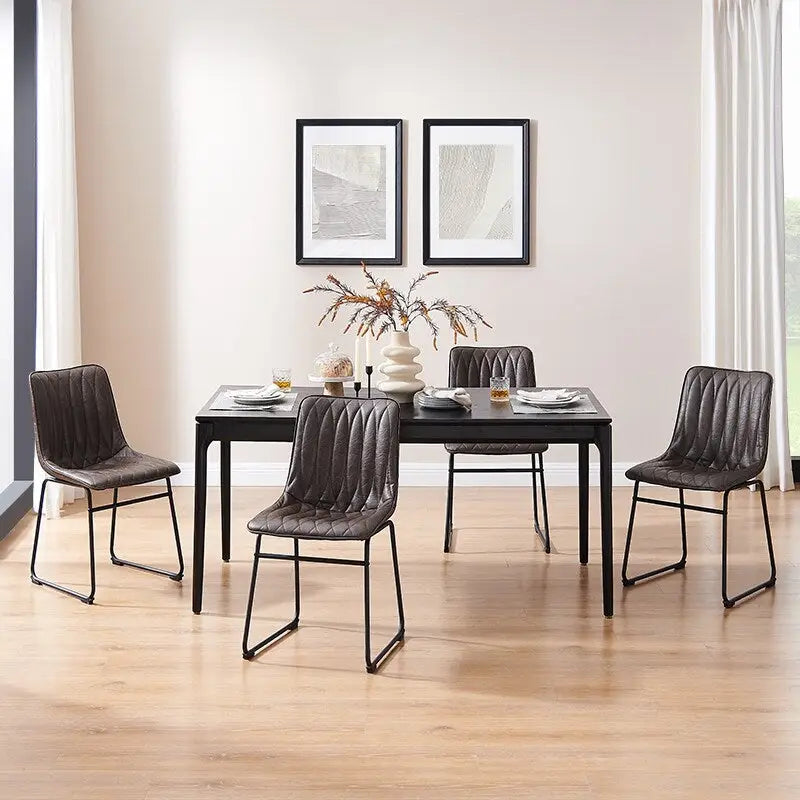 Chaise de salle à manger en similicuir