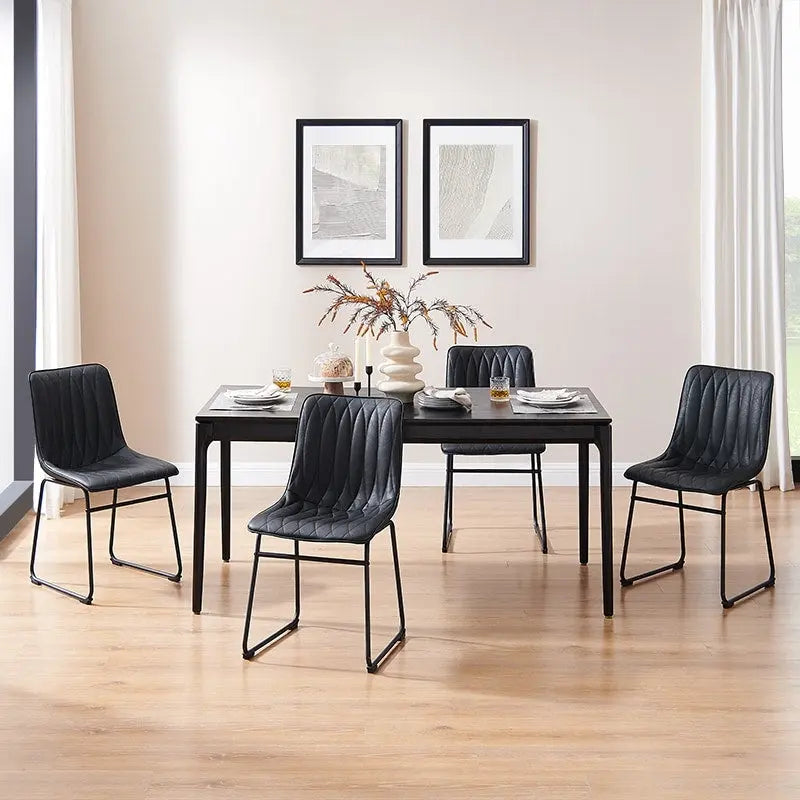 Chaise de salle à manger en similicuir