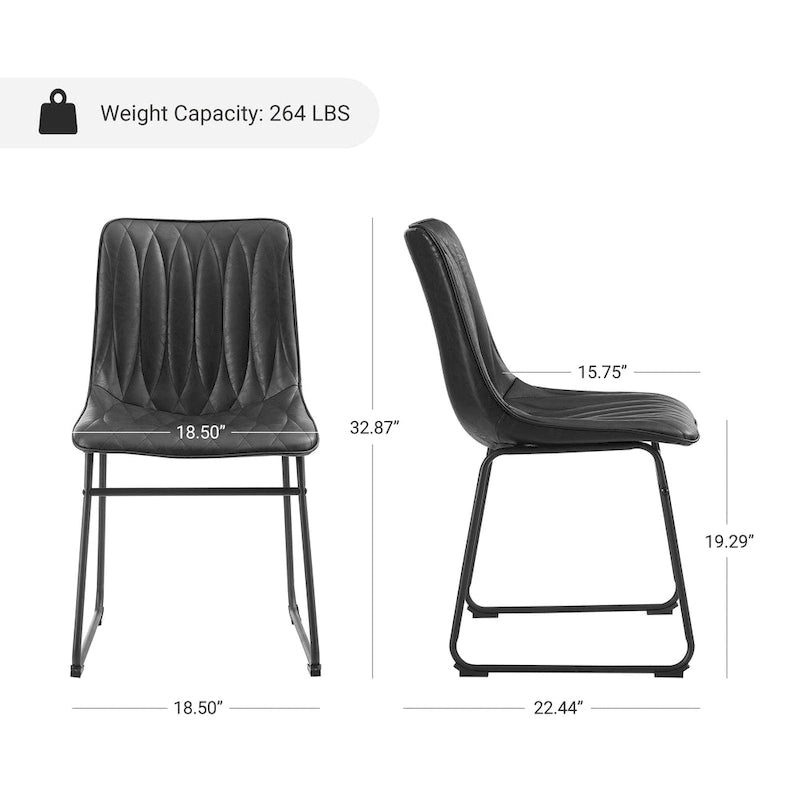 Chaise de salle à manger en similicuir