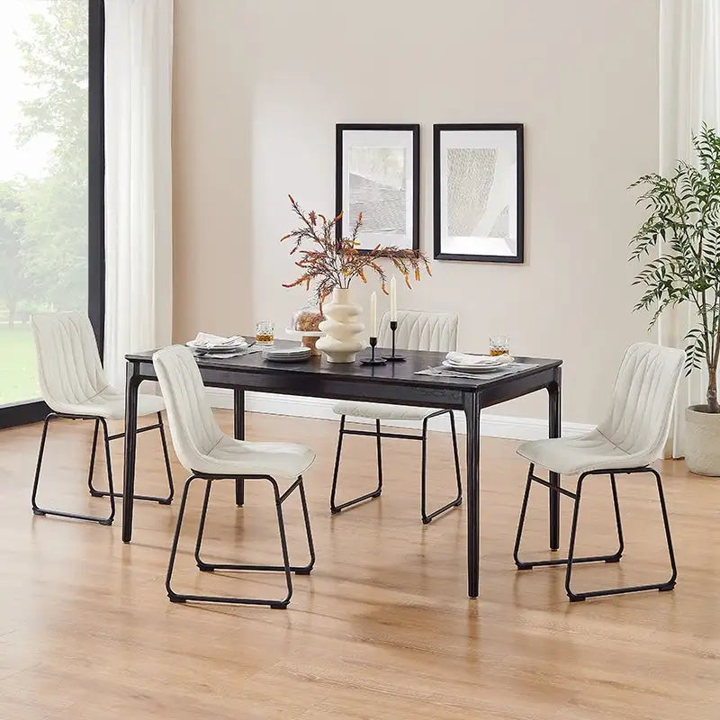 Chaise de salle à manger en similicuir
