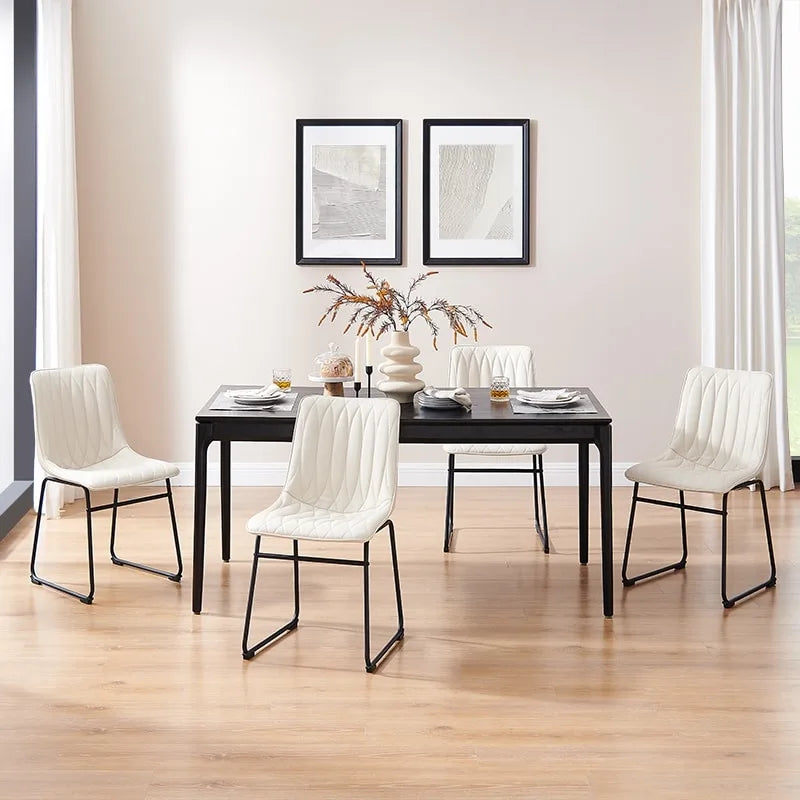 Chaise de salle à manger en similicuir