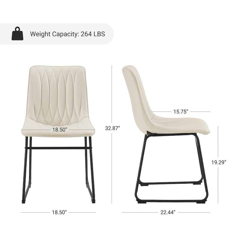Chaise de salle à manger en similicuir