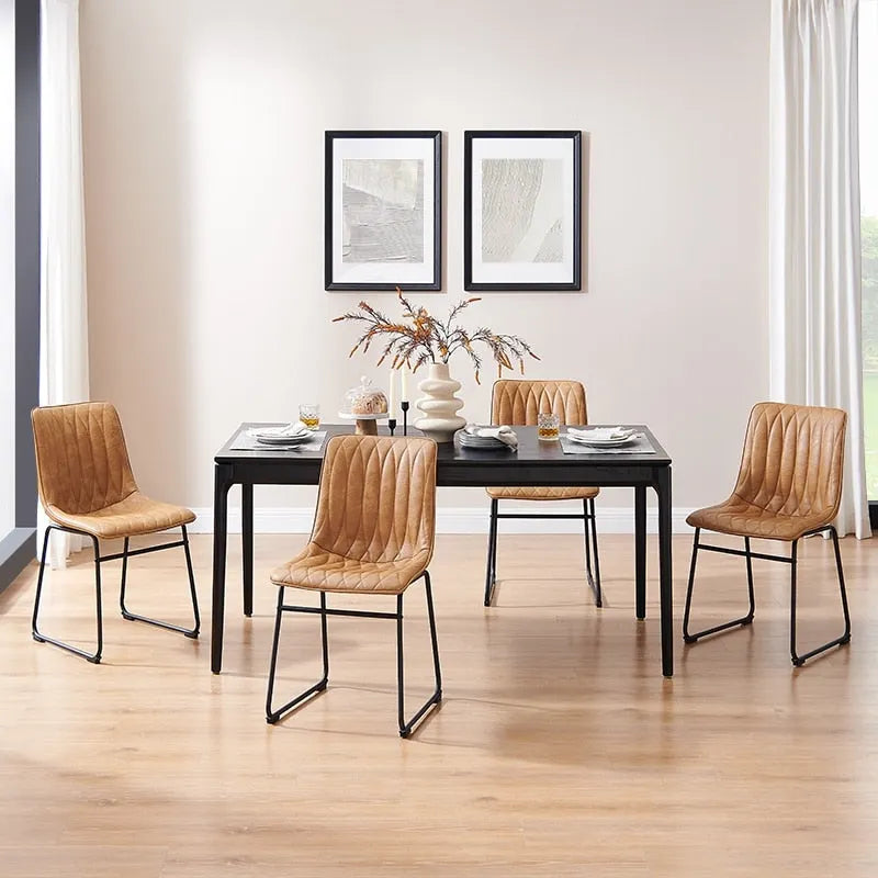 Chaise de salle à manger en similicuir