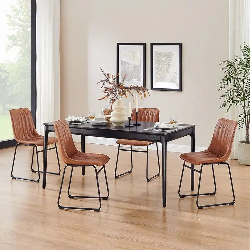 Chaise de salle à manger en similicuir