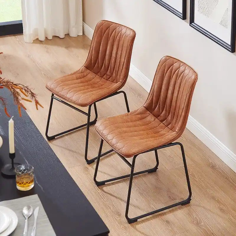 Chaise de salle à manger en similicuir