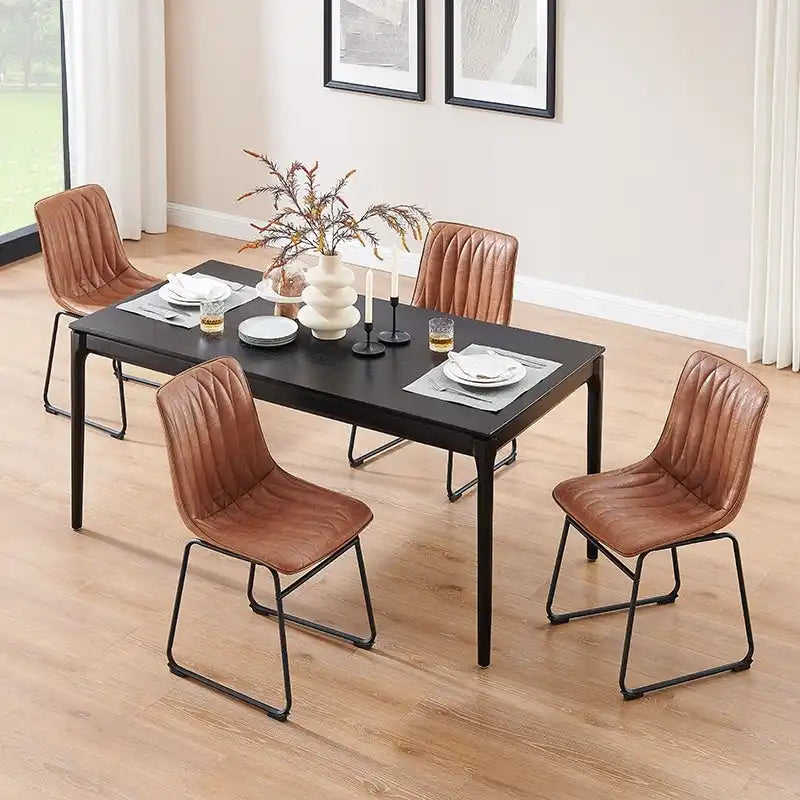 Chaise de salle à manger en similicuir