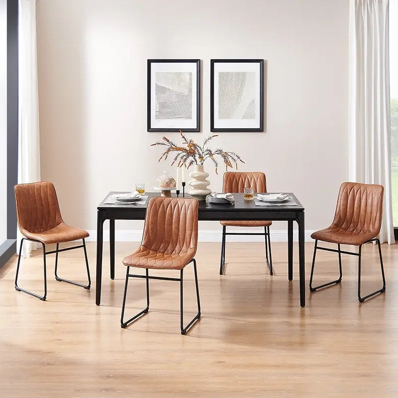 Chaise de salle à manger en similicuir