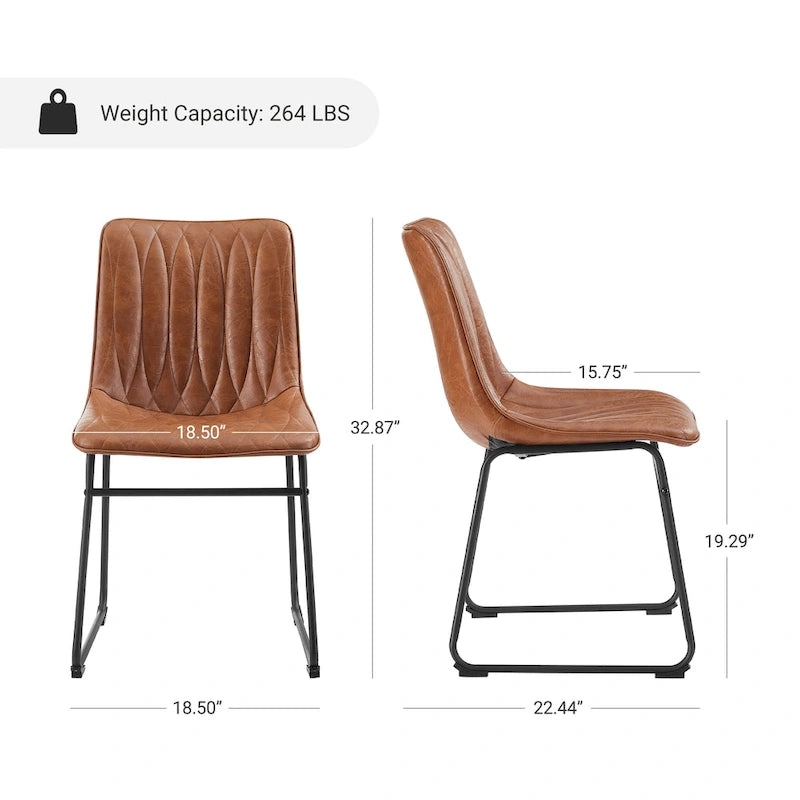 Chaise de salle à manger en similicuir