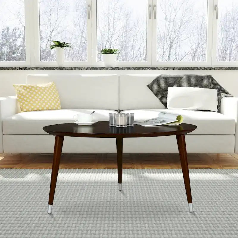 Table basse ronde de style mid-century