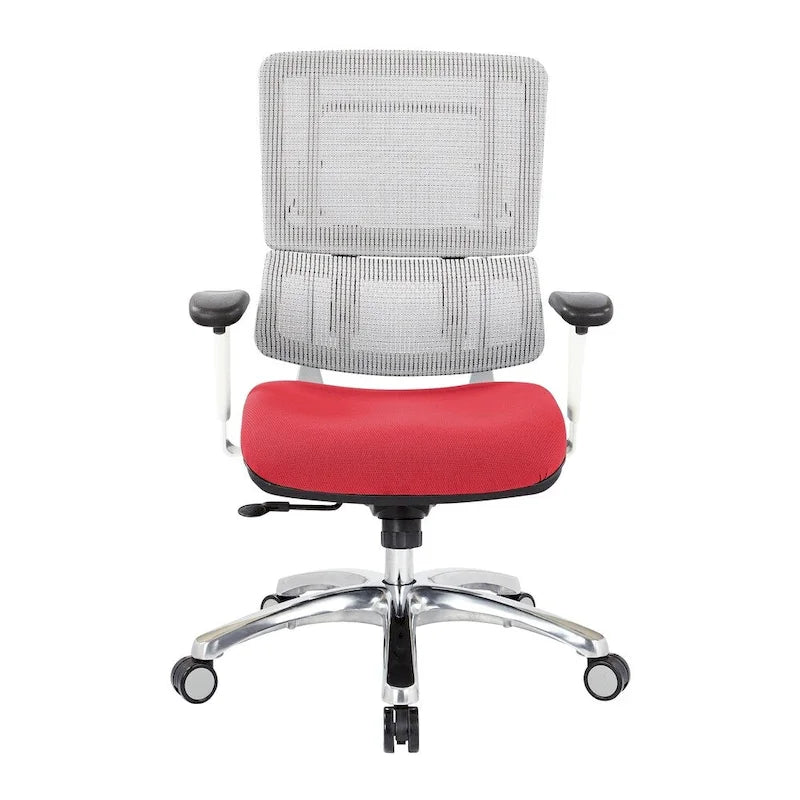 Chaise en maille respirante avec assise en tissu personnalisé