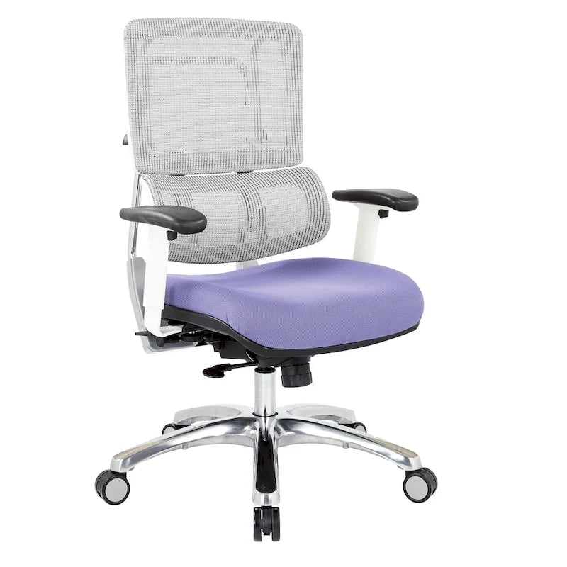 Chaise en maille respirante avec assise en tissu personnalisé