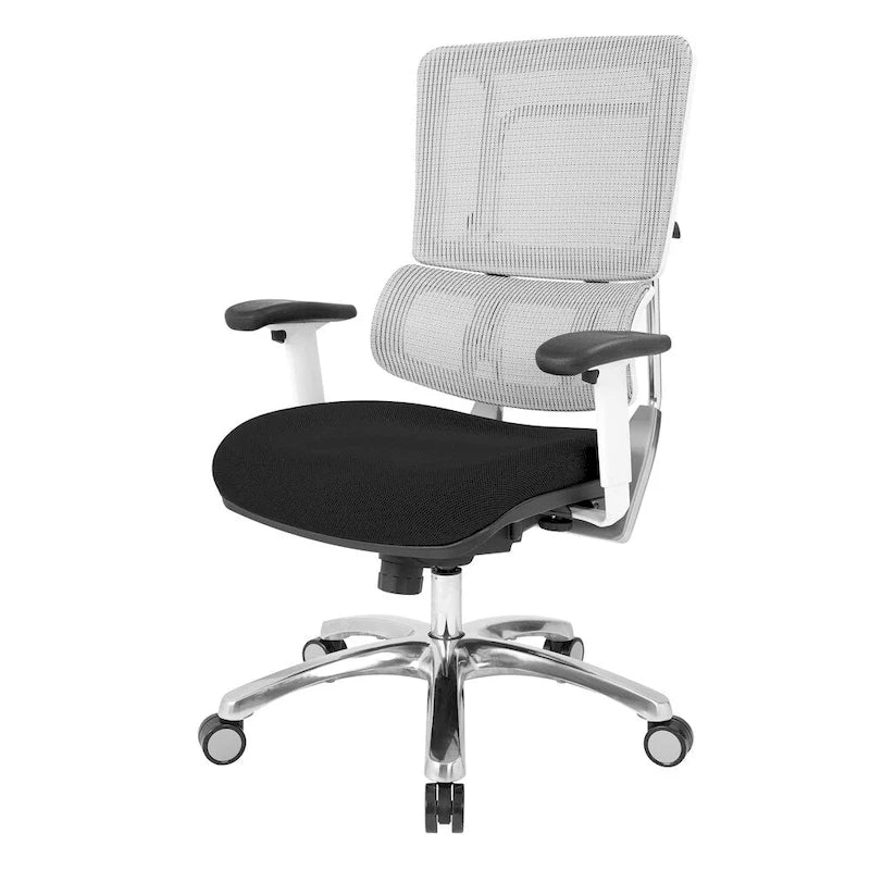 Chaise en maille respirante avec assise en tissu personnalisé