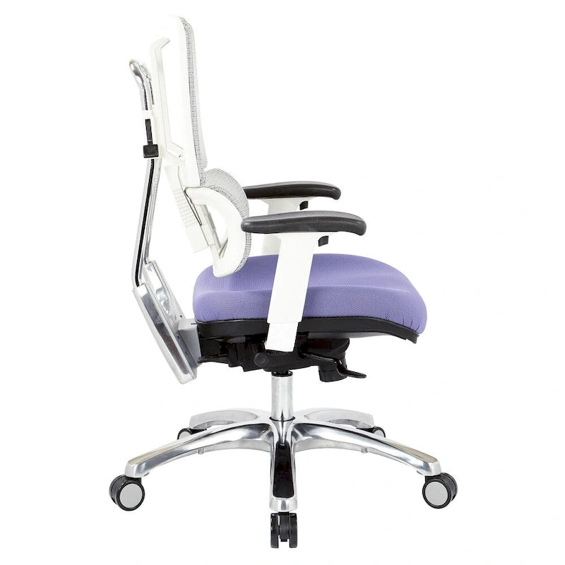 Chaise en maille respirante avec assise en tissu personnalisé