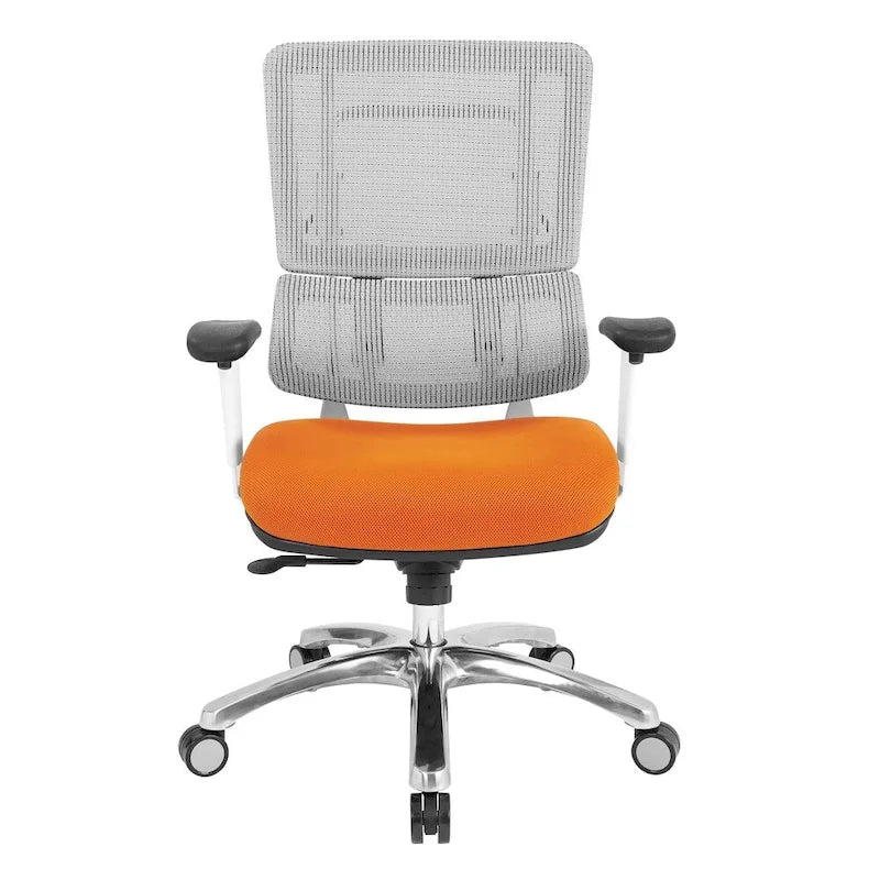 Chaise en maille respirante avec assise en tissu personnalisé
