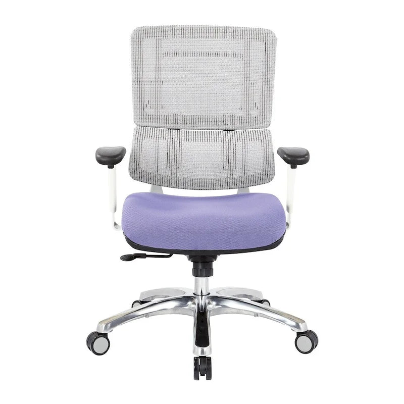 Chaise en maille respirante avec assise en tissu personnalisé