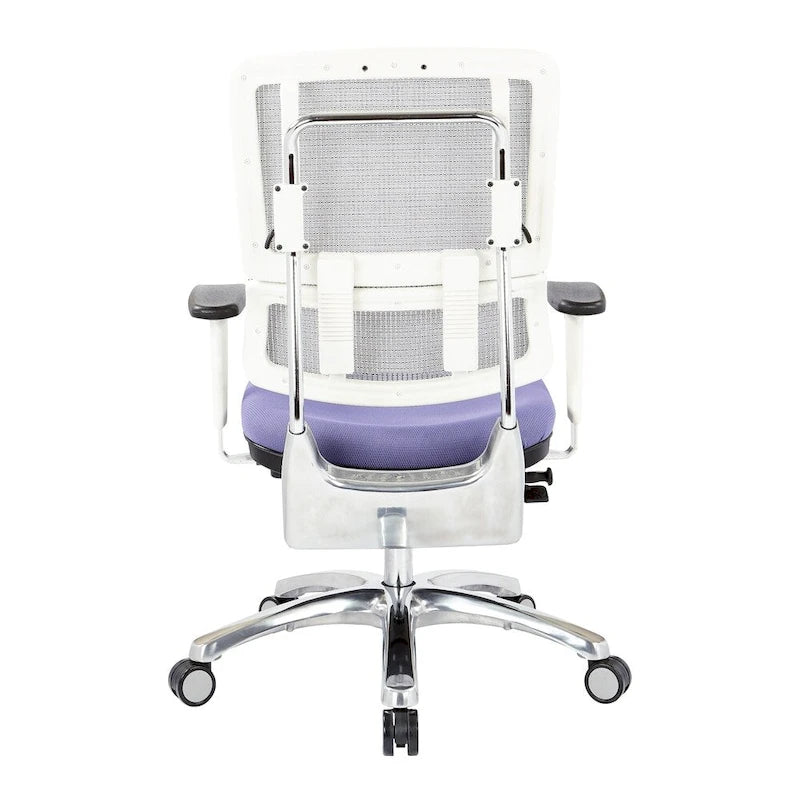 Chaise en maille respirante avec assise en tissu personnalisé