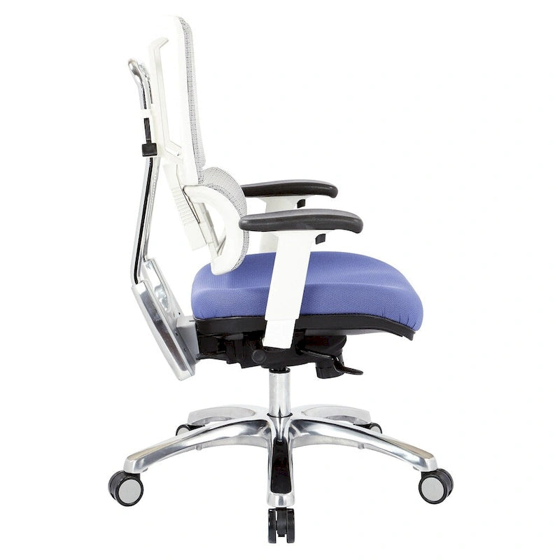 Chaise en maille respirante avec assise en tissu personnalisé