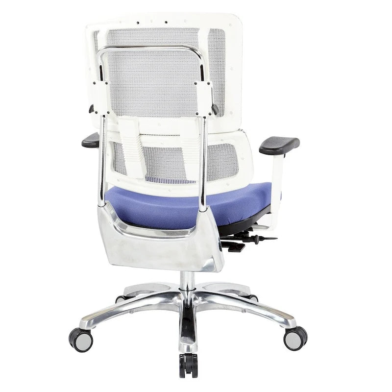 Chaise en maille respirante avec assise en tissu personnalisé