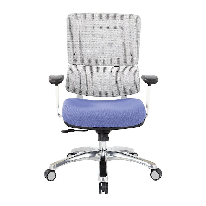 Chaise en maille respirante avec assise en tissu personnalisé