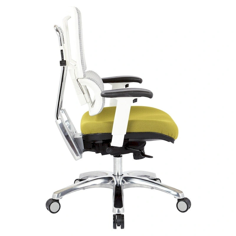 Chaise en maille respirante avec assise en tissu personnalisé