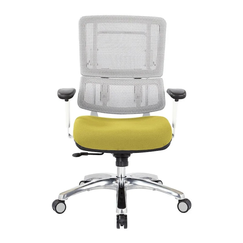 Chaise en maille respirante avec assise en tissu personnalisé