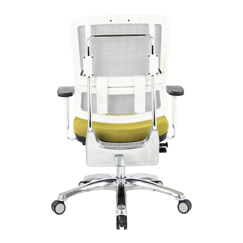 Chaise en maille respirante avec assise en tissu personnalisé