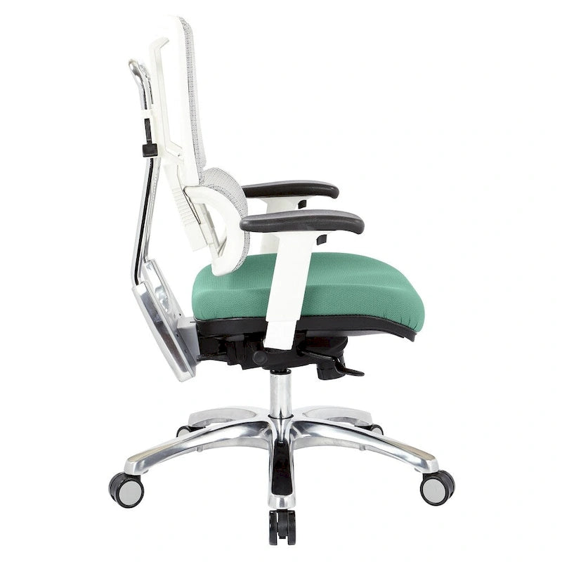 Chaise en maille respirante avec assise en tissu personnalisé