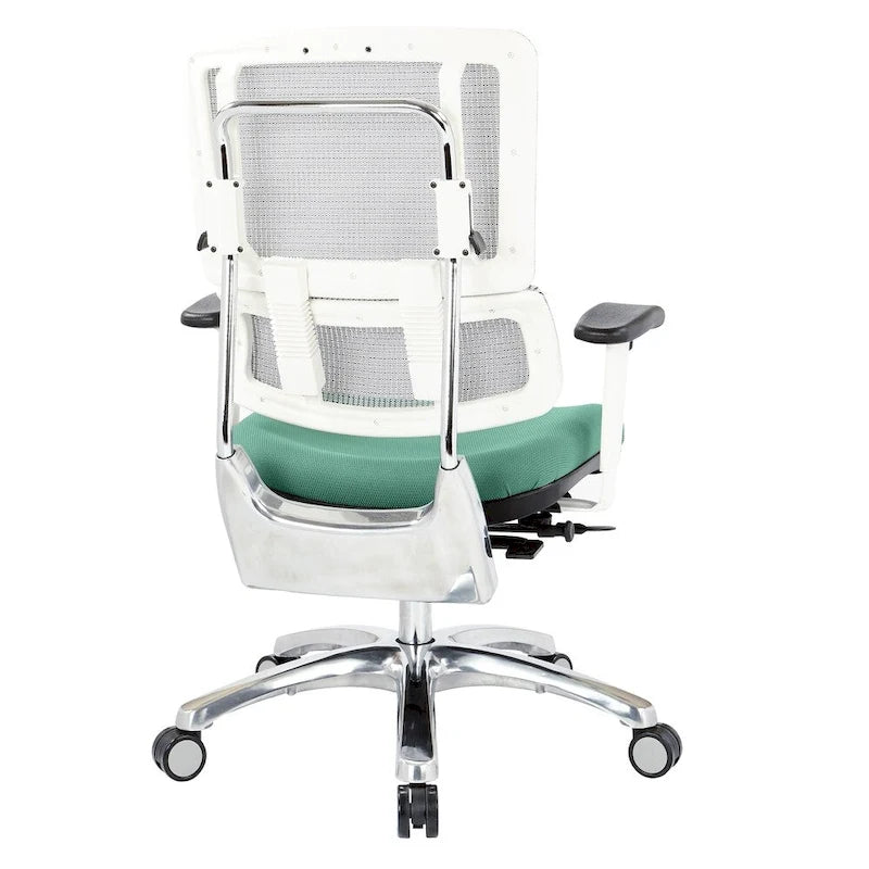 Chaise en maille respirante avec assise en tissu personnalisé